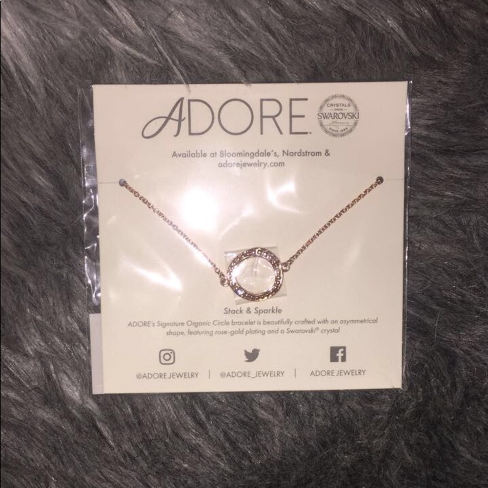 Organic Circle Bracelet, Swarovski crystal